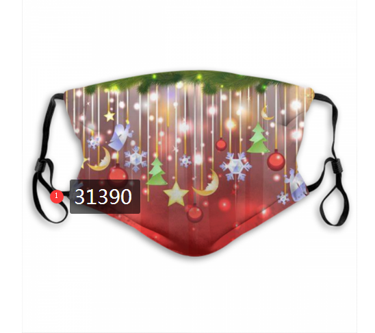 2020 Merry Christmas Dust mask with filter 33->mlb dust mask->Sports Accessory